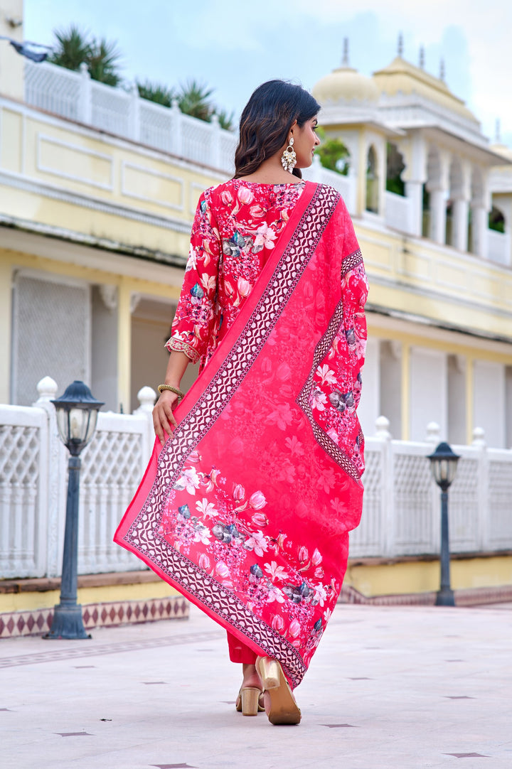 Vibrant Muslin Anarkali Suits – Redefining Elegance in Red & Yellow