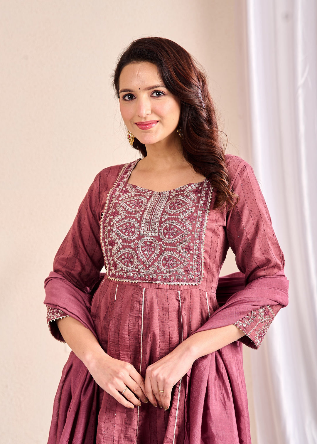 Elegant 3-Piece Muslin Sharara Suit Set with Zardosi, Gotta Patti, and Zari Work