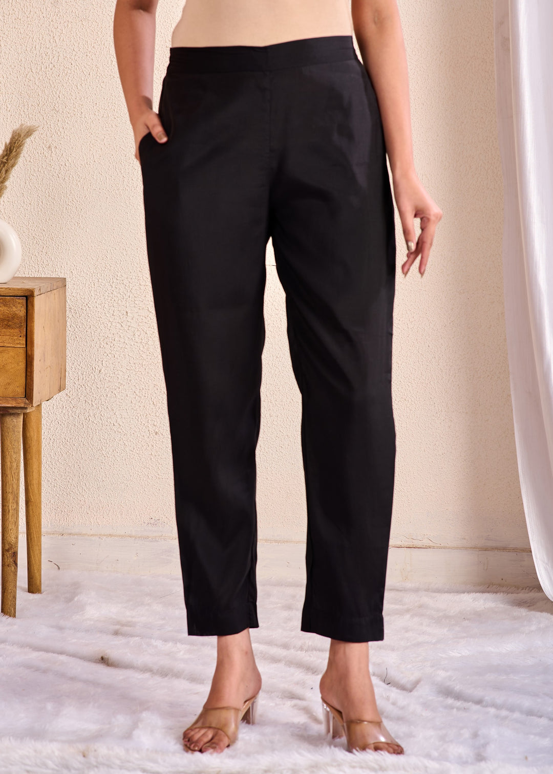 Cotton Ankle-Length Western Wear Pants - Stylish & Comfortable
