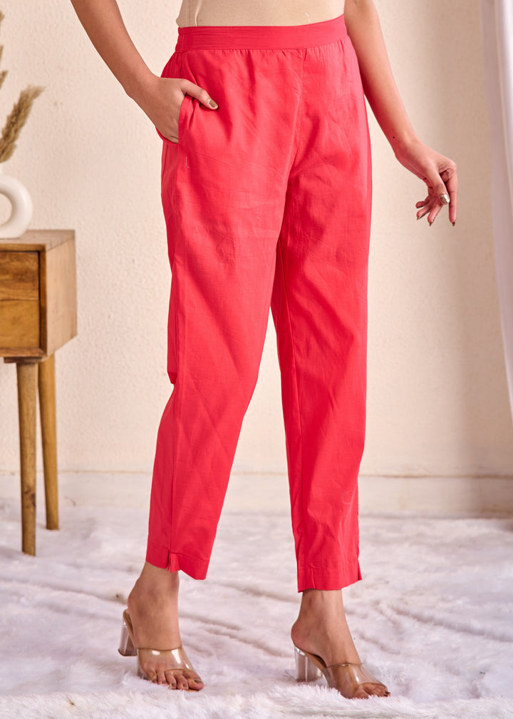Cotton Ankle-Length Western Wear Pants - Stylish & Comfortable