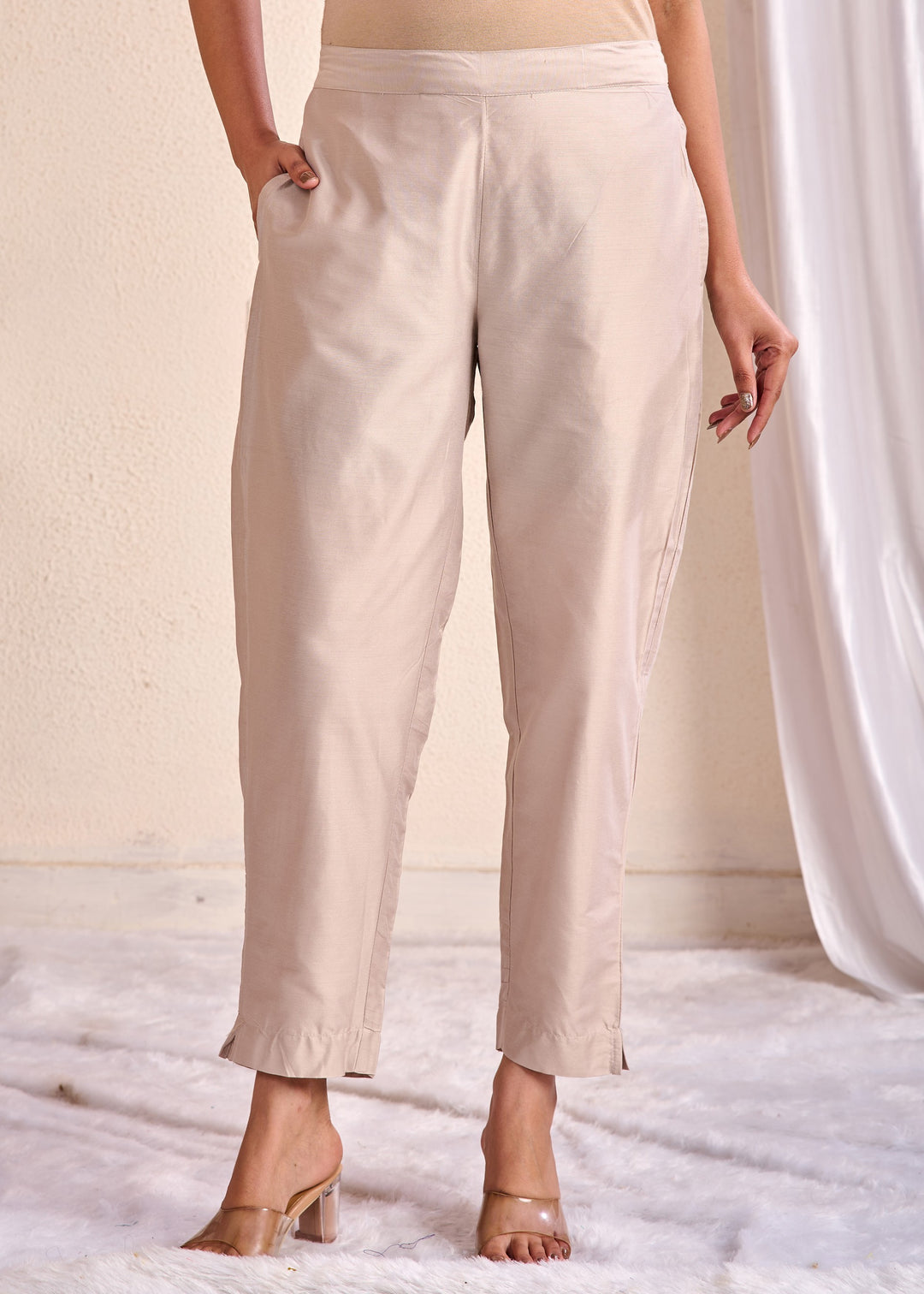 Cotton Ankle-Length Western Wear Pants - Stylish & Comfortable