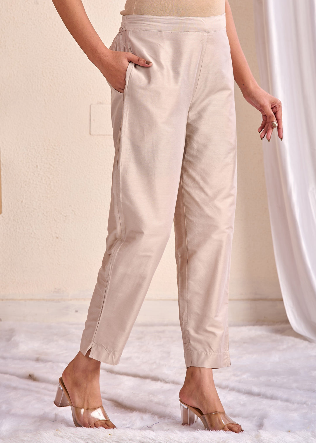 Cotton Ankle-Length Western Wear Pants - Stylish & Comfortable