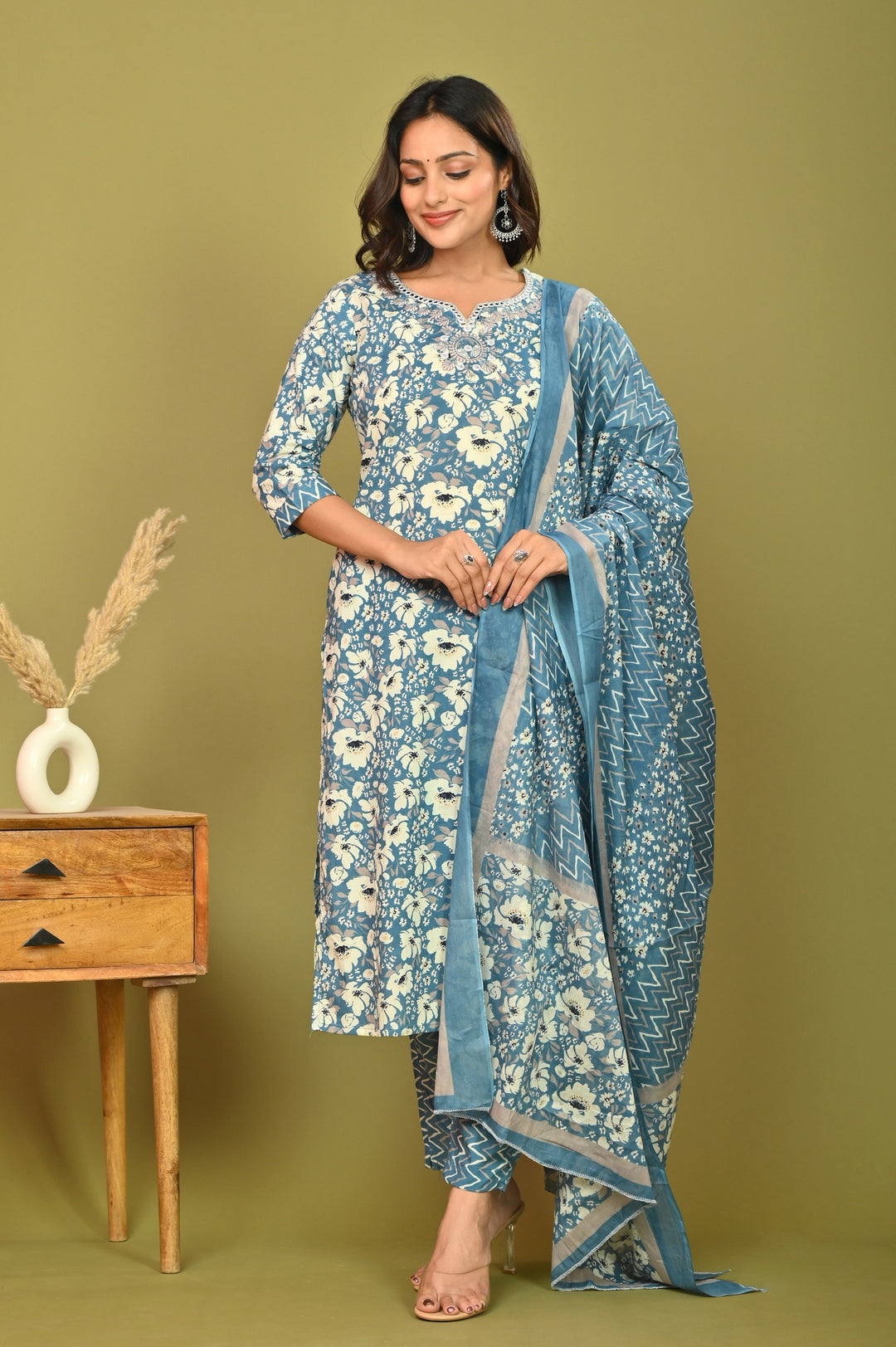Graceful Hues Cotton Kurta Set
