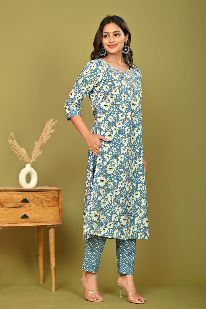 Graceful Hues Cotton Kurta Set