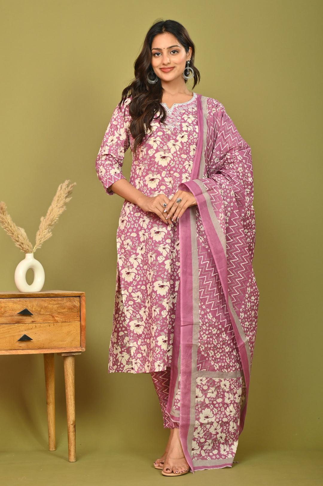 Graceful Hues Cotton Kurta Set