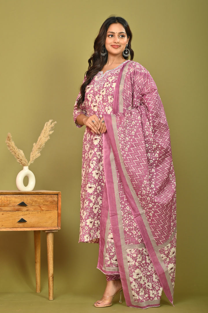 Graceful Hues Cotton Kurta Set