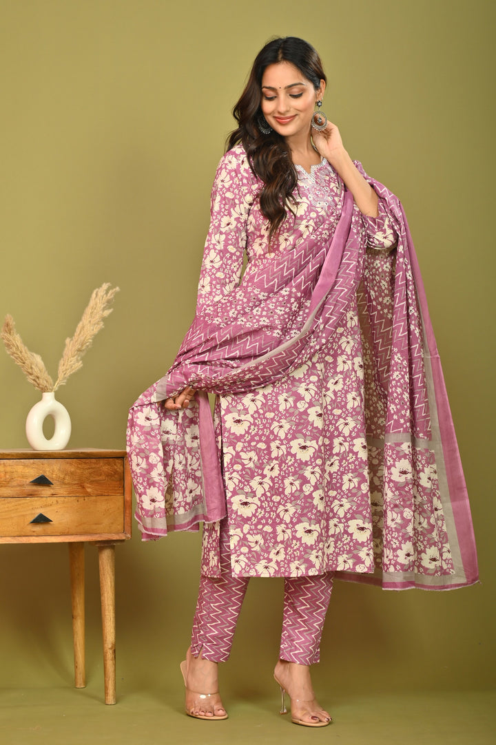 Graceful Hues Cotton Kurta Set