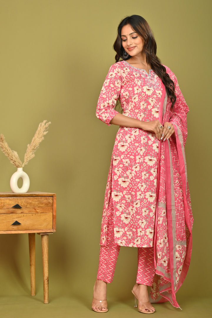 Graceful Hues Cotton Kurta Set