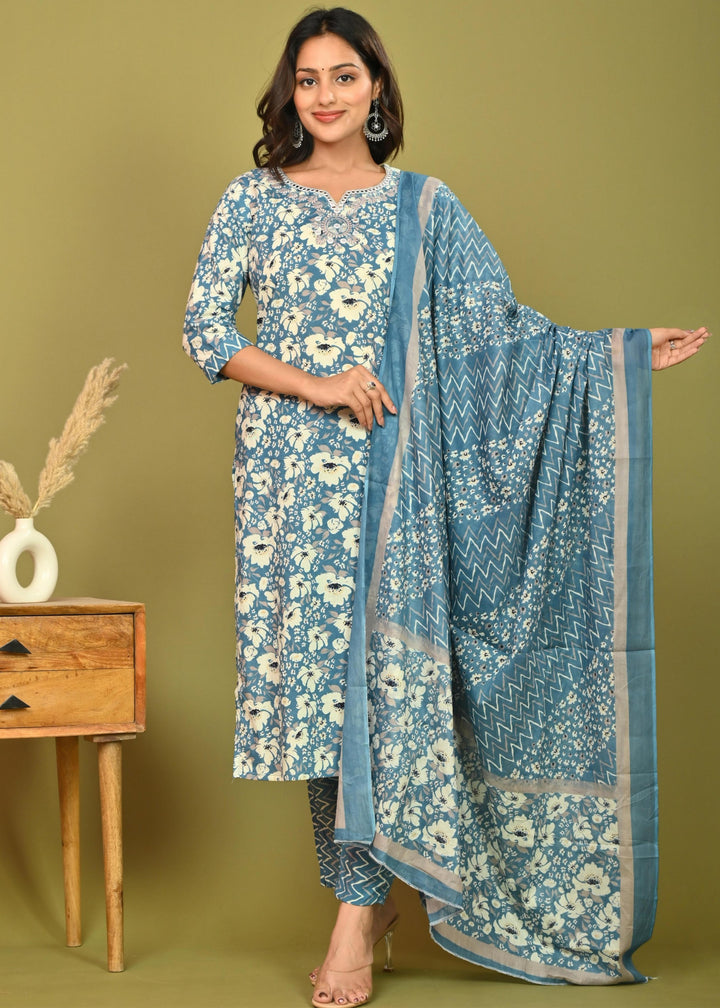 Graceful Hues Cotton Kurta Set